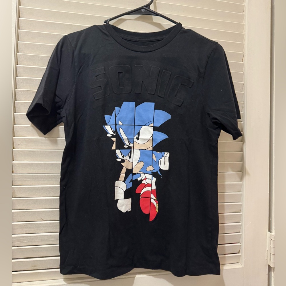 Sonic the Hedgehog Black Short Sleeve T-Shirt EUC